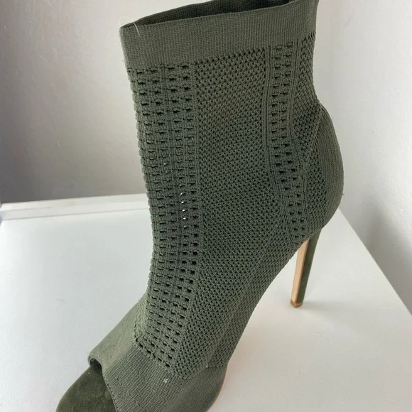 Elnora Shoes Cape Robbin Elnora26 Knitted Stiletto Sock Bootie